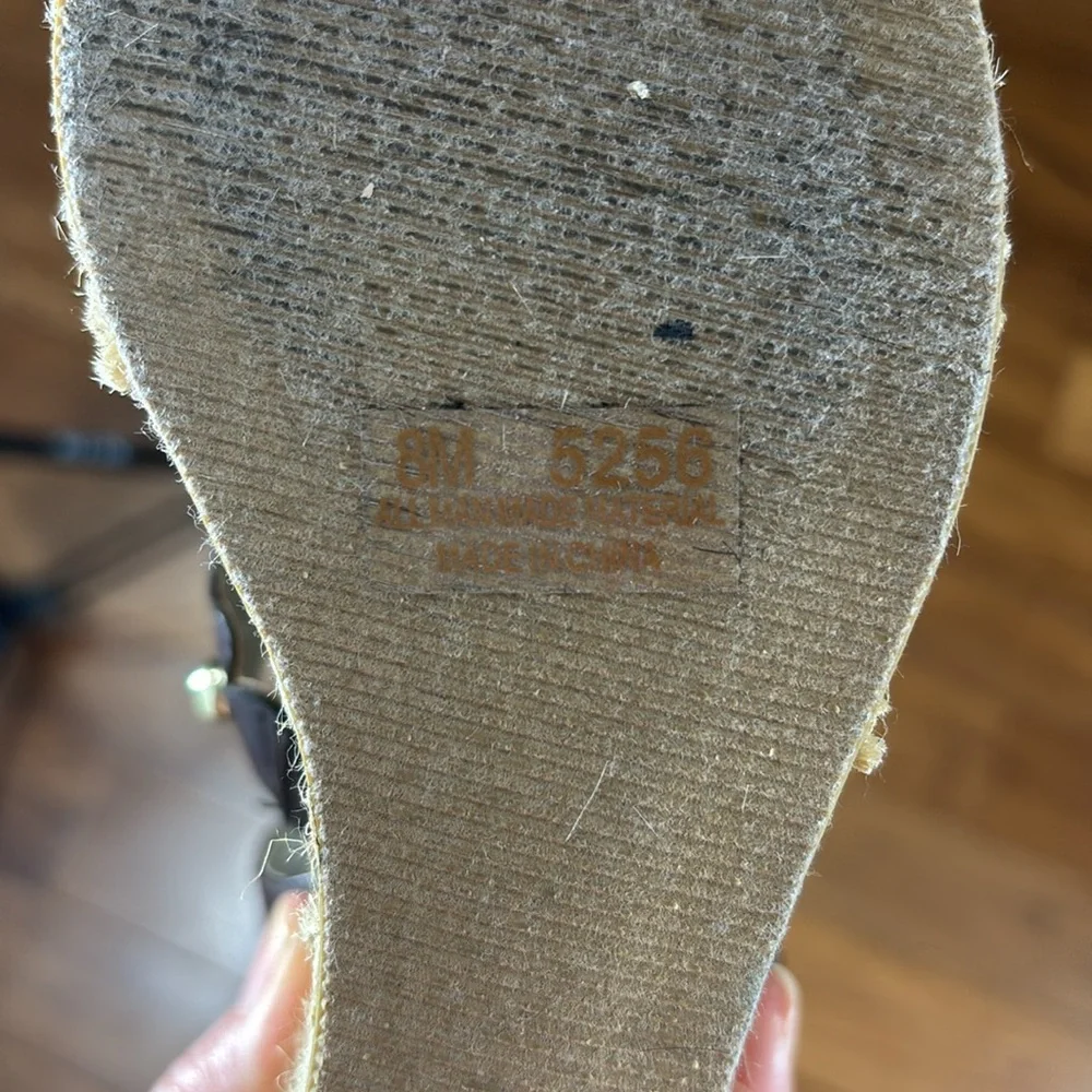 Cato Studded Platform Wedge Espadrille Sandals Size 8M